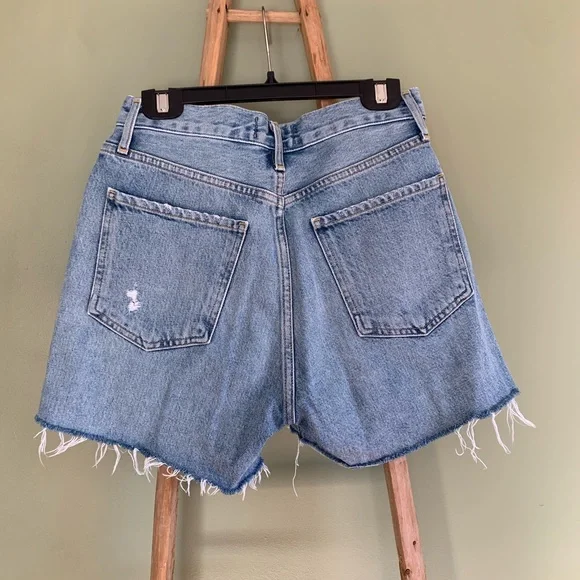 Agolde Denim High Rise Shorts - Ricochet - Picture 6 of 8